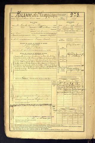 Husson de Sampigny, Lionel Henri Louis