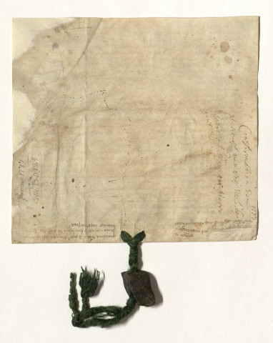 Sceau princier, fragment du sceau de Pierre comte d'Alençon