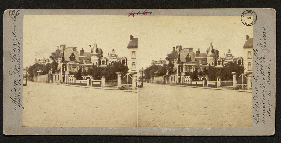 "Maison de monsieur de Gisors sur le quai de Trouville", par E.V.