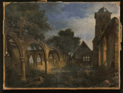 Ruines de la chapelle de Saint Arnoult vers le choeur, par Langlois