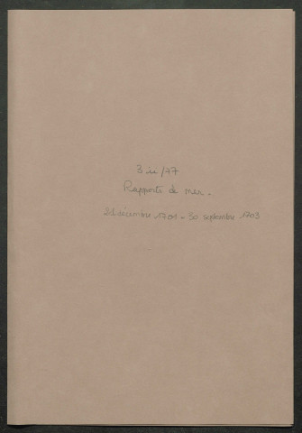 21 décembre 1701-30 septembre 1703