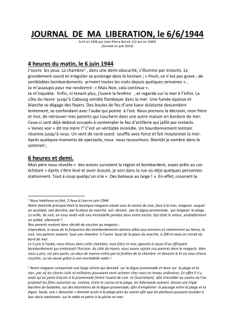 Témoignage sur le Débarquement à Lion-sur-Mer