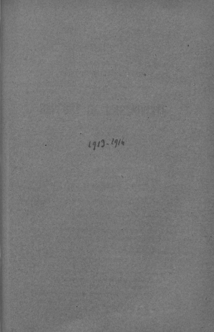 1914 : rapport annuel