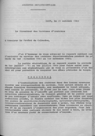 1964 : rapport annuel