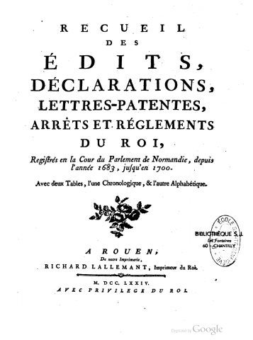 Lectures de contrats (29 janvier 1769-26 septembre 1786)